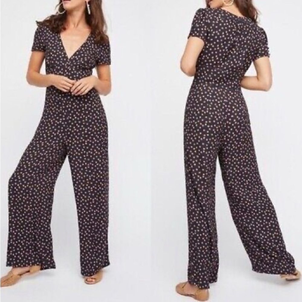 Free People Floral Pant Jumpsuit